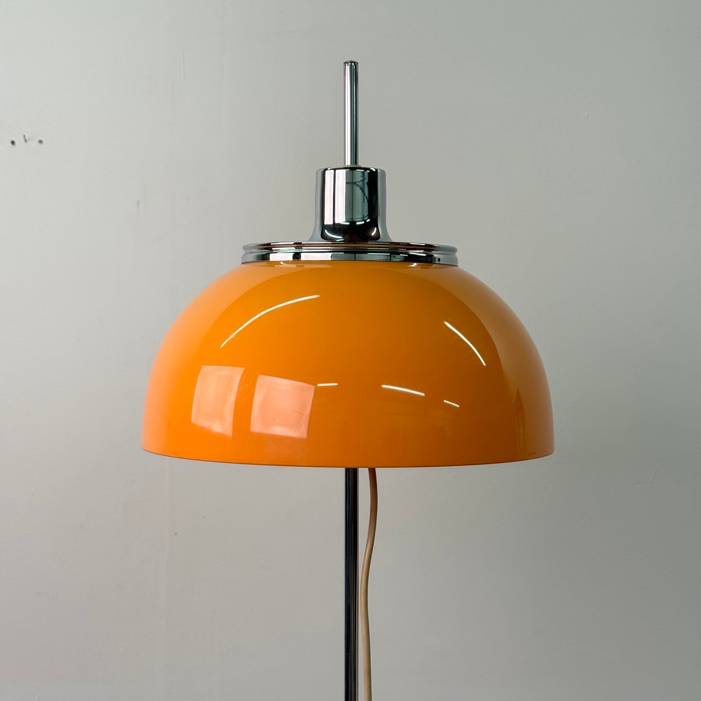 Orange 1970s floor lamp by Guzzini Italy