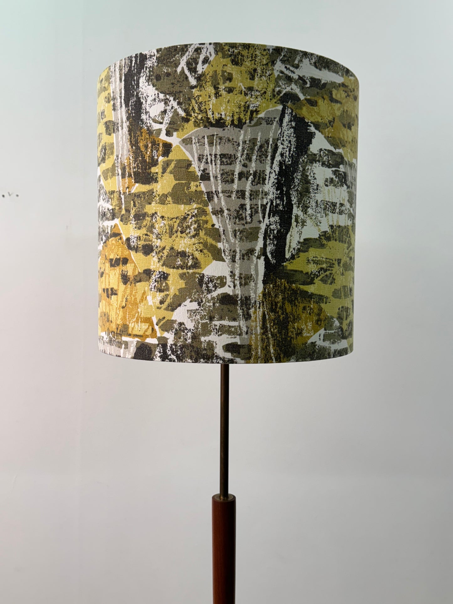 1960s teak standard lamp with new shade