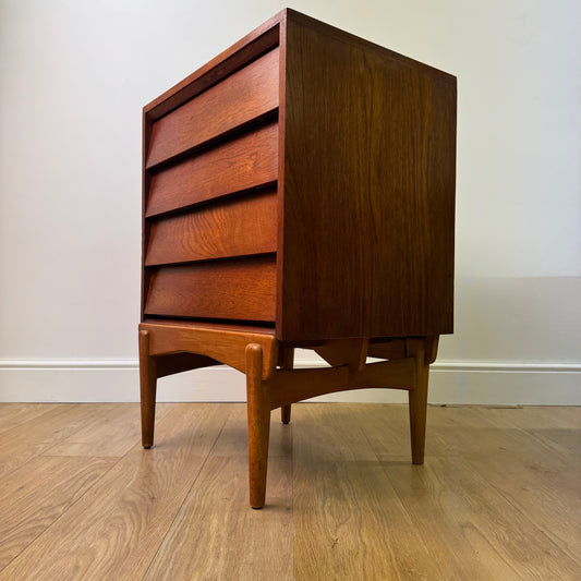 Swedish 1950s teak chest of drawers