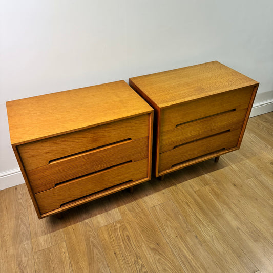 Stag C range oak 3 drawer chests