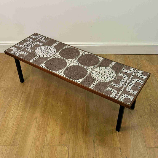 1960s West German fat lava style tiled coffee table
