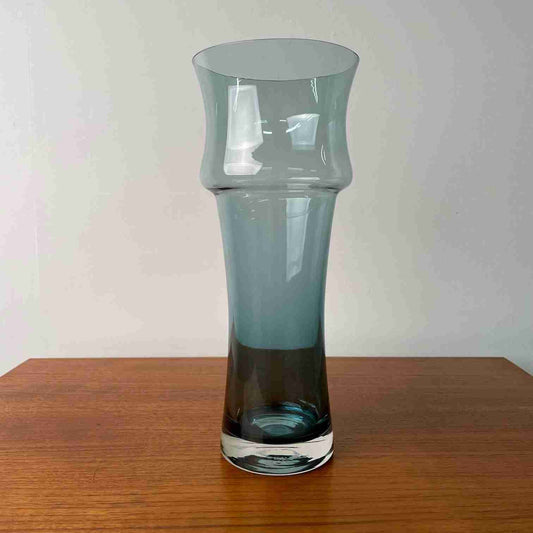 Grey glass vase by Riihimaki Finland