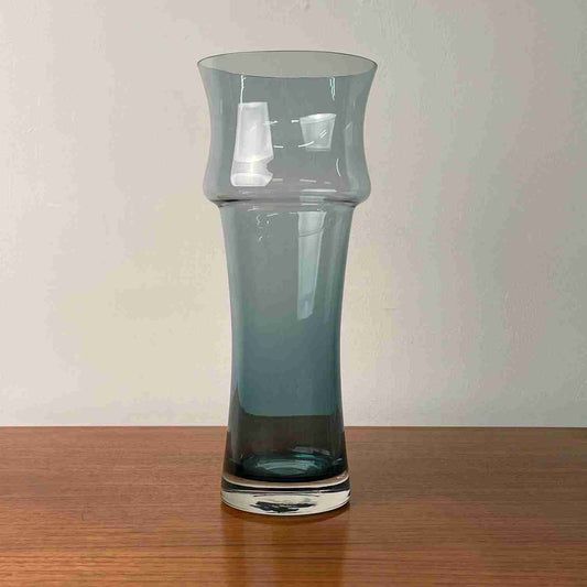 Grey glass vase by Riihimaki Finland