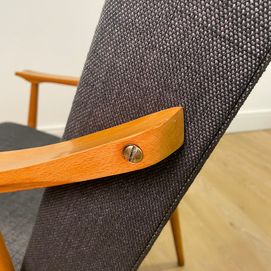 1960s beech armchair from Czechoslovakia
