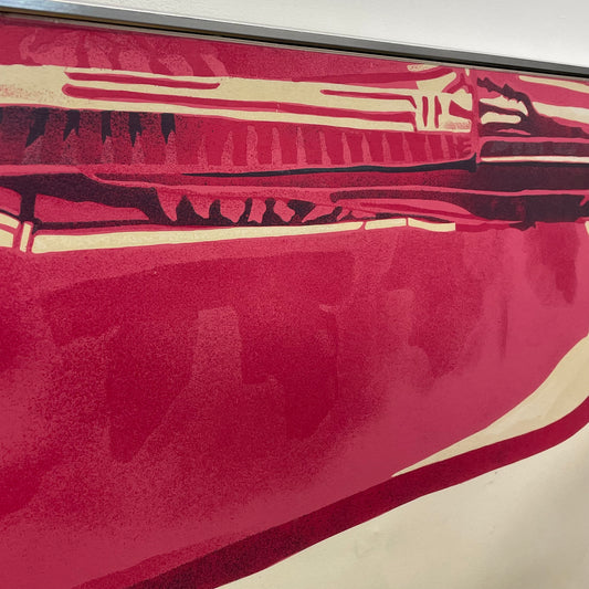 "Car reflection" screen print by Brendan Neiland 1972