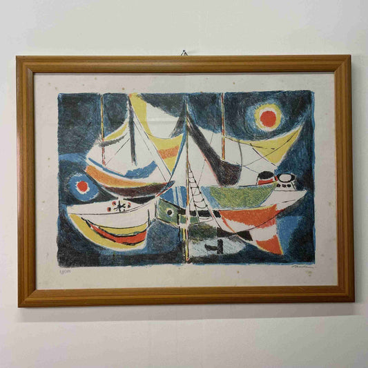 Limited edition lithograph by Enrico Paulucci 1960s