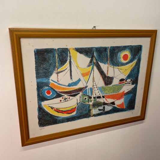 Limited edition lithograph by Enrico Paulucci 1960s