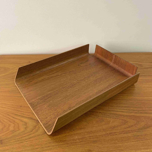 1960s teak plywood in tray by Mallod