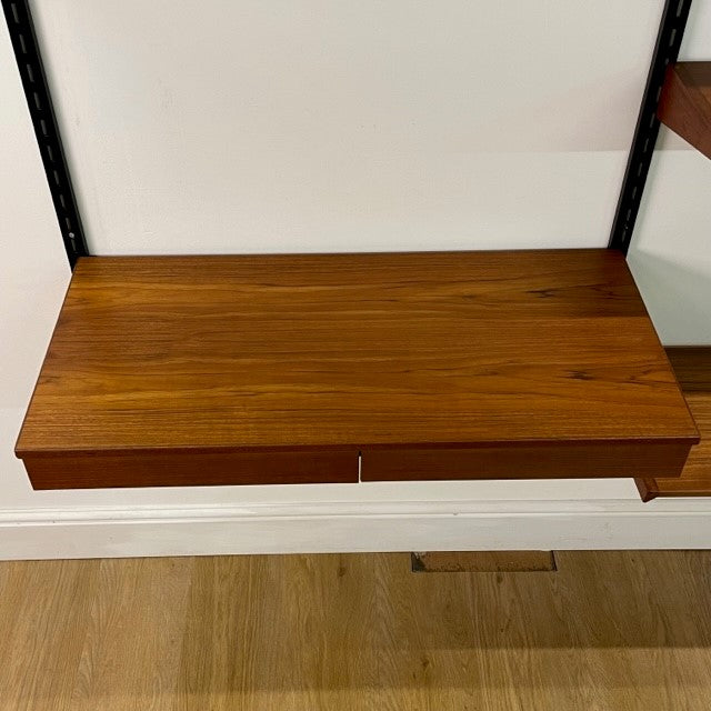 1960s Danish teak wall unit/desk by Kai Kristiansen