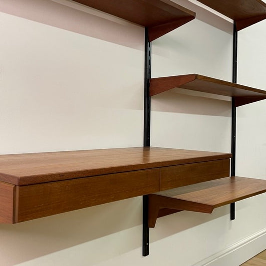 1960s Danish teak wall unit/desk by Kai Kristiansen