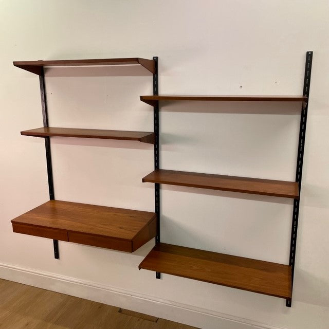 1960s Danish teak wall unit/desk by Kai Kristiansen