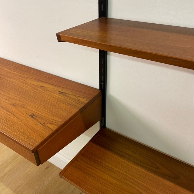 1960s Danish teak wall unit/desk by Kai Kristiansen