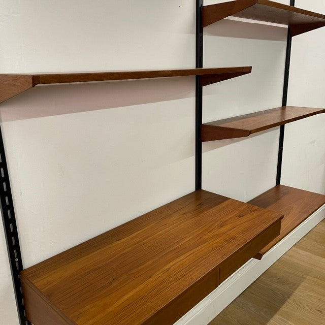 1960s Danish teak wall unit/desk by Kai Kristiansen
