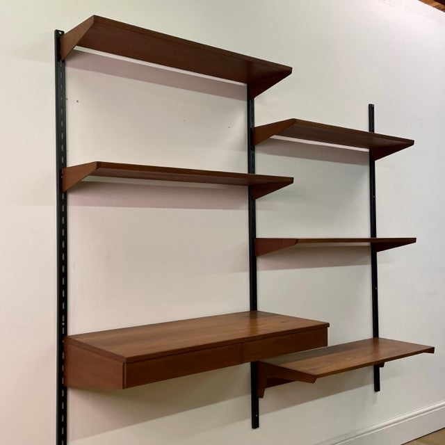 1960s Danish teak wall unit/desk by Kai Kristiansen