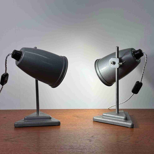 Pair of 1950s laboratory lamps by T Gerrard and co Ltd