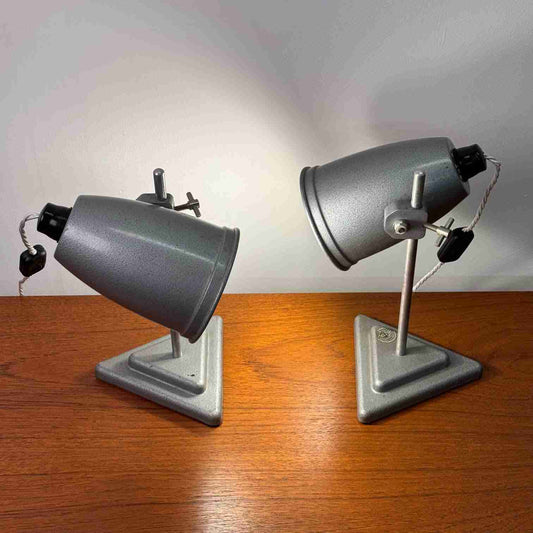 Pair of 1950s laboratory lamps by T Gerrard and co Ltd