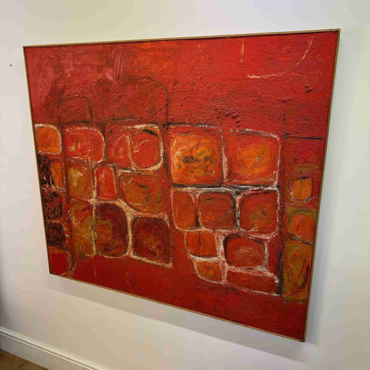 Large abstract oil painting from the 1980s