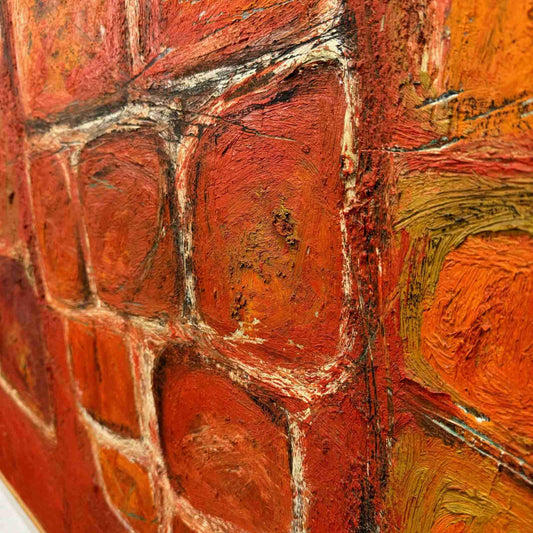 Large abstract oil painting from the 1980s