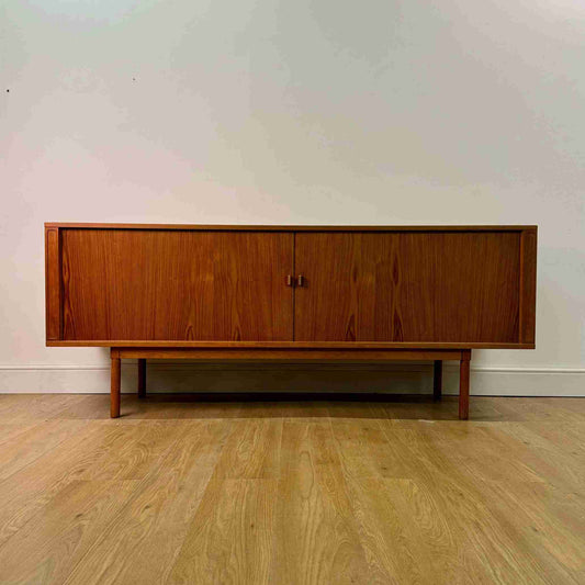 Danish teak tambour sideboard designed by Jens Quistgaard
