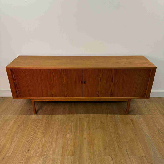 Danish teak tambour sideboard designed by Jens Quistgaard