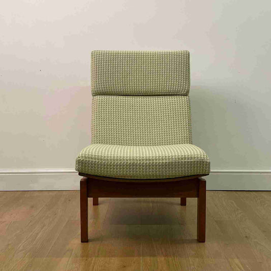 1960s teak framed ply back chair