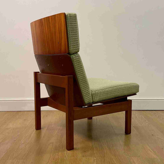 1960s teak framed ply back chair