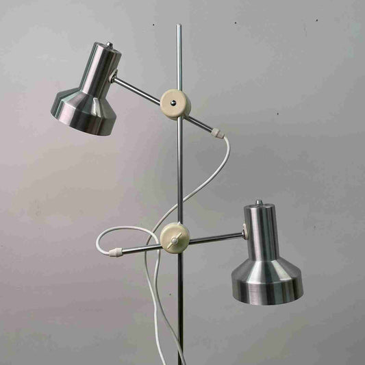 1970s adjustable white Maclamp floor lamp