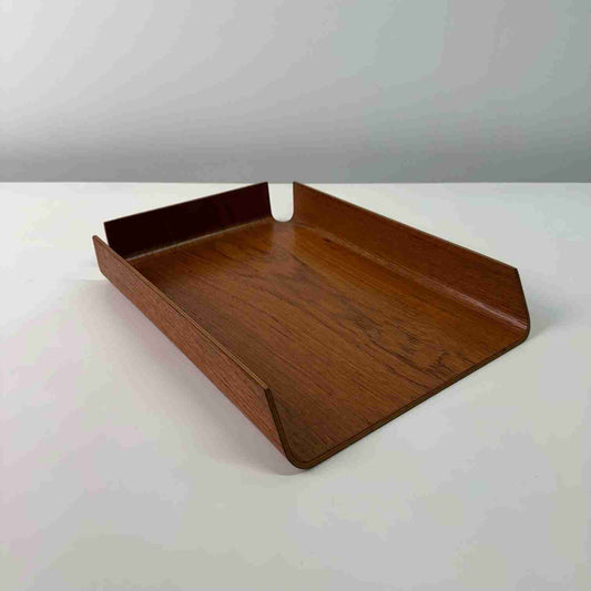 1960s teak plywood in tray by Mallod