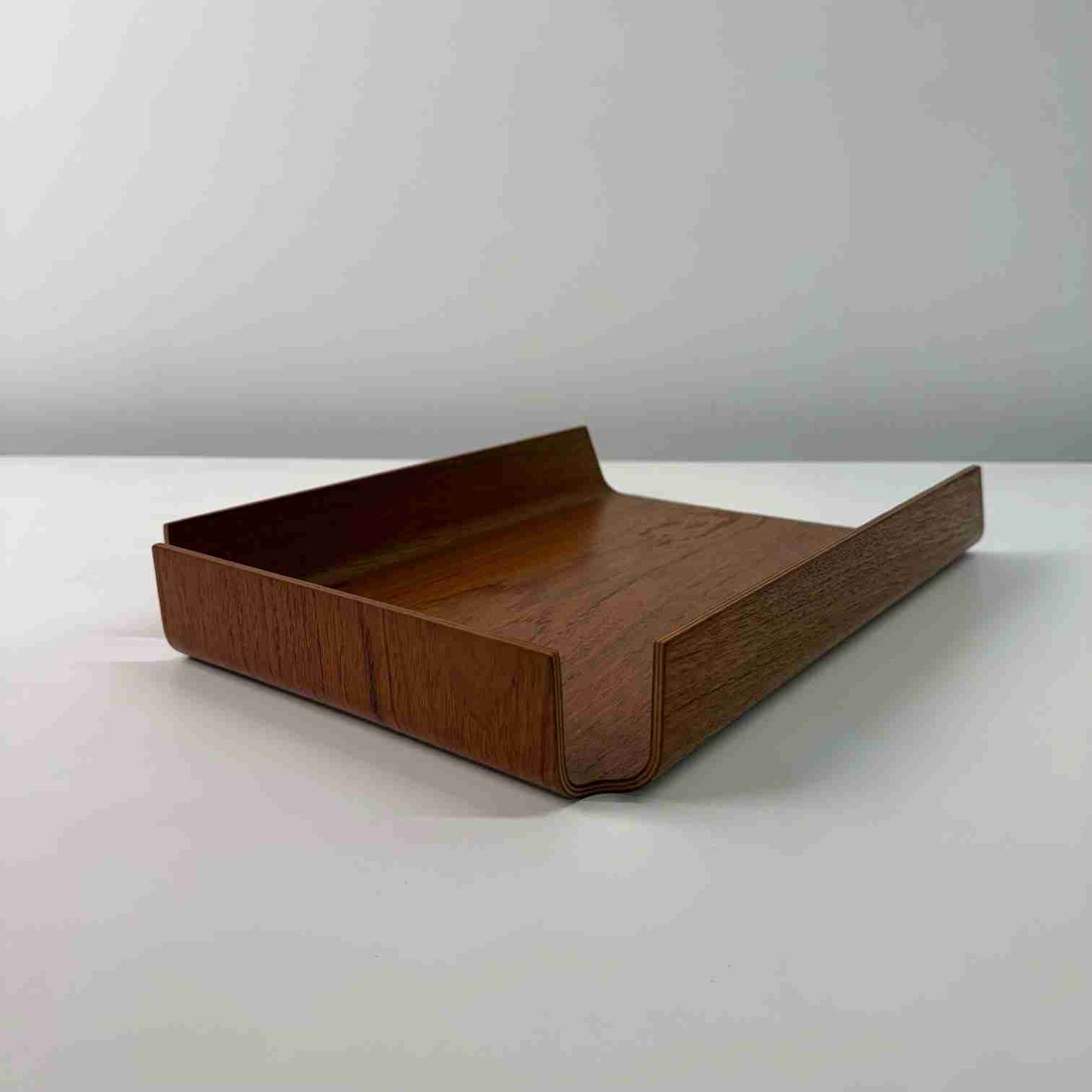 1960s teak plywood in tray by Mallod