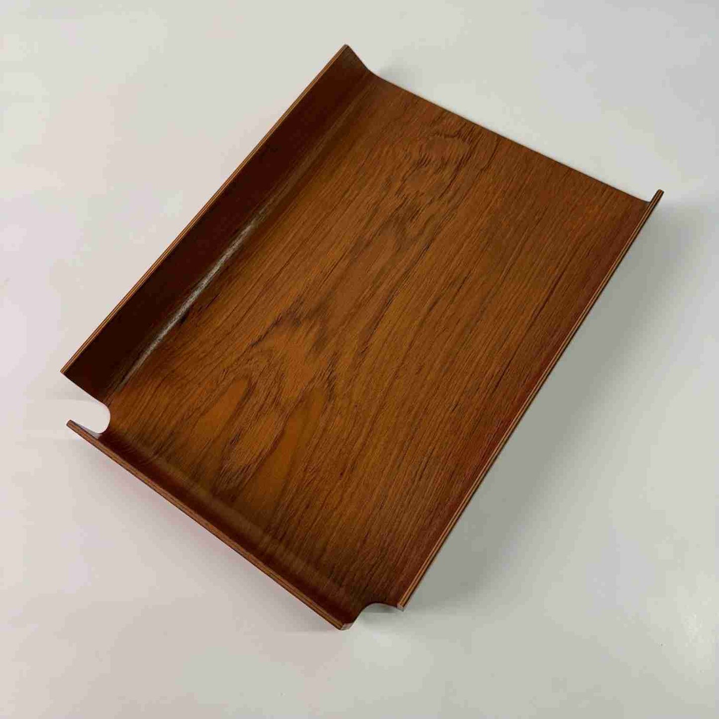 1960s teak plywood in tray by Mallod