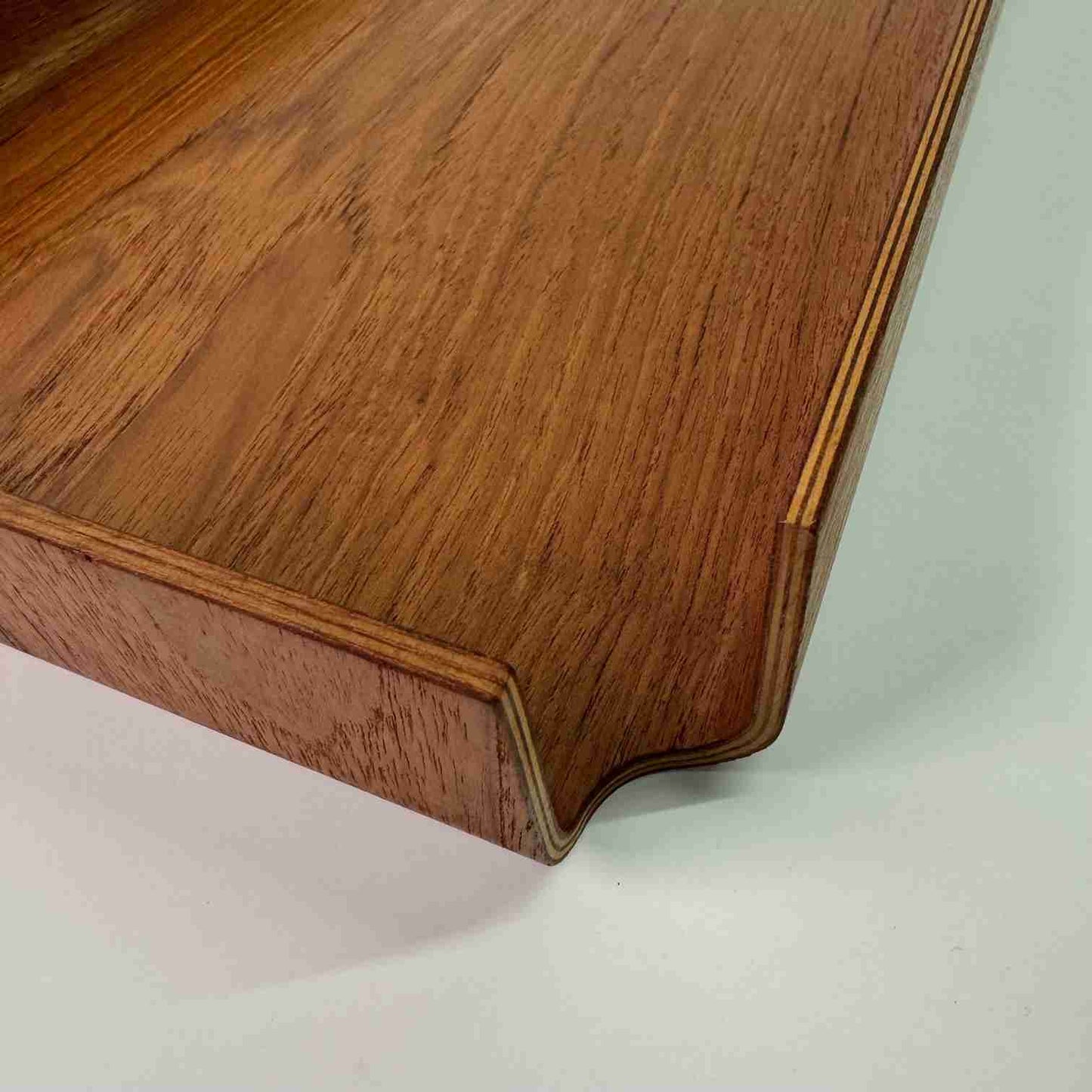 1960s teak plywood in tray by Mallod