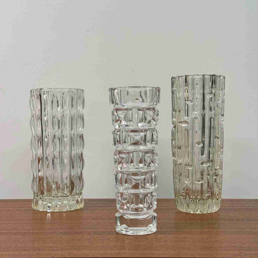 1970s moulded glass vase by Jacques George Durand