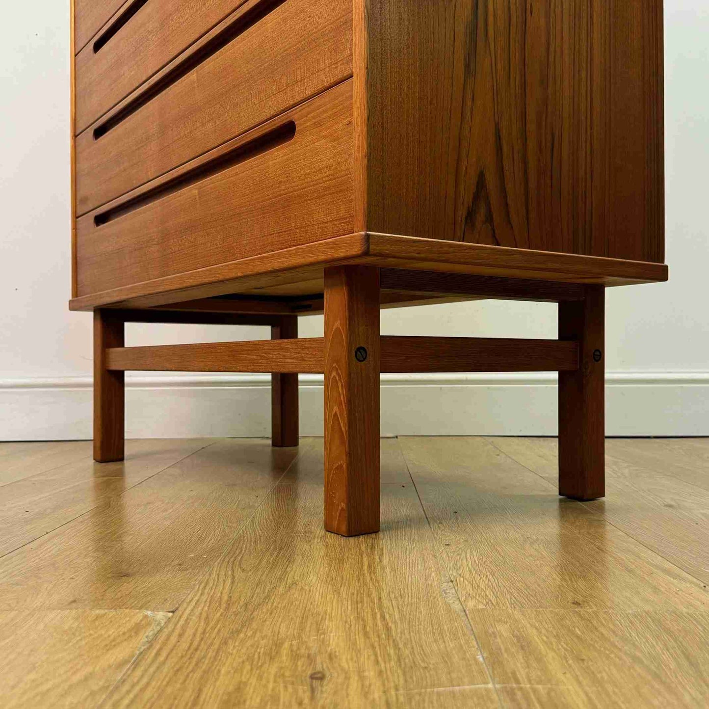 Tall teak chest of drawers by Nils Jonsson