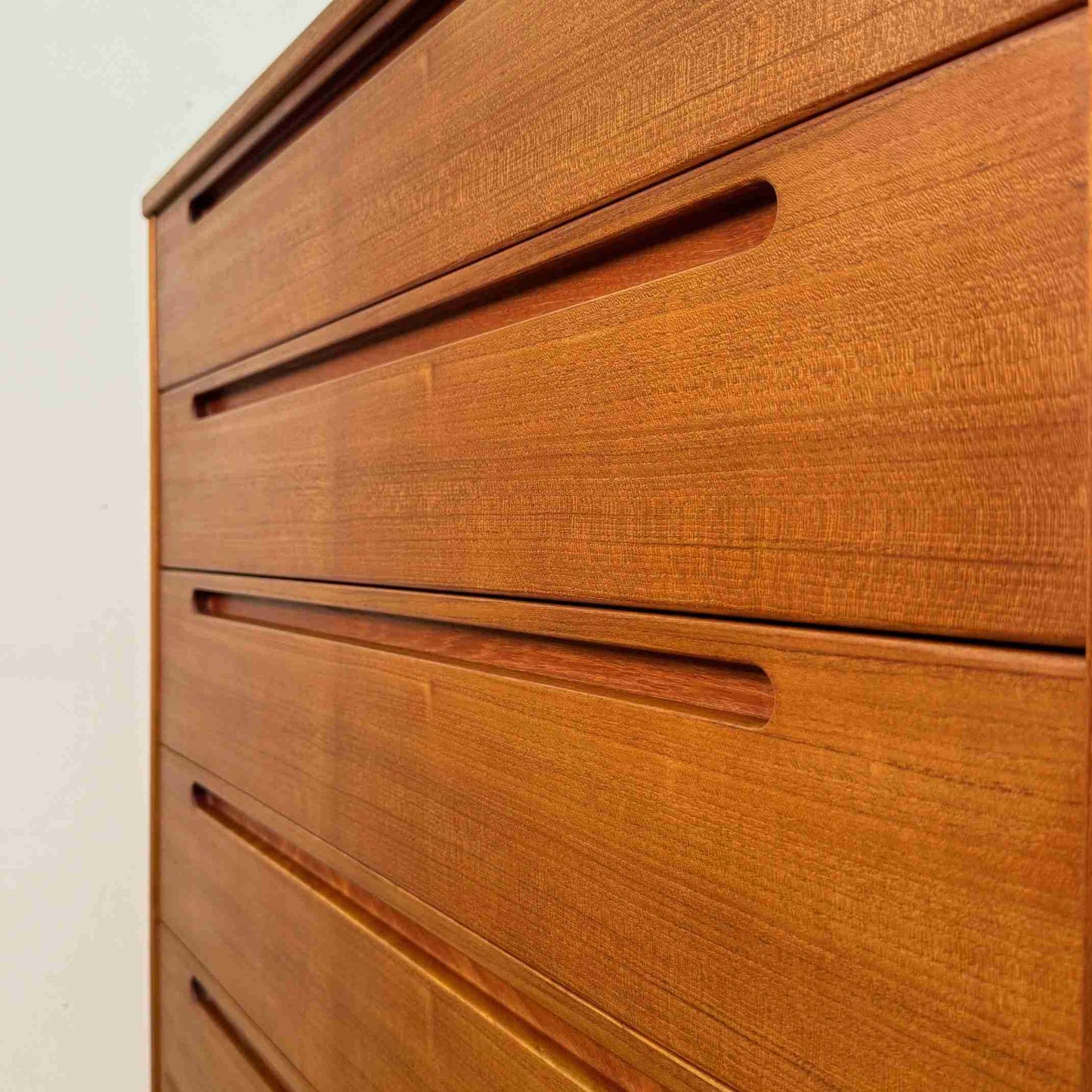 Tall teak chest of drawers by Nils Jonsson