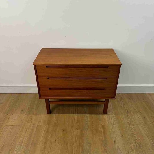 Low teak chest of drawers by Nils Jonsson