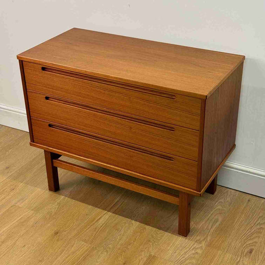Low teak chest of drawers by Nils Jonsson