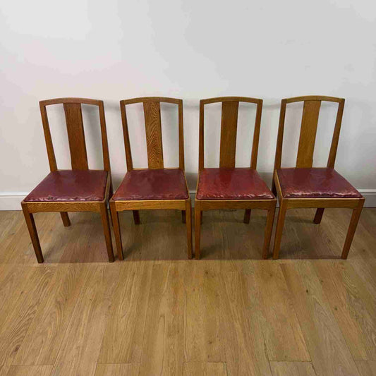 1940s Arts and Crafts dining table and chairs
