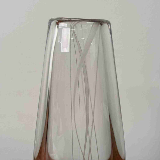 1960s engraved glass vase by Sven Palmqvist for Orrefors