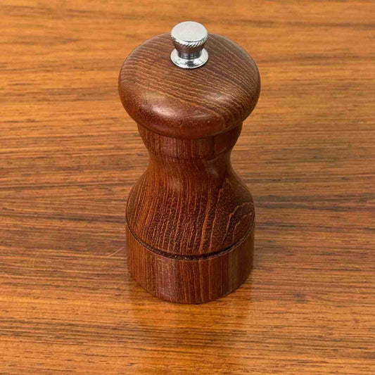Small 1960s teak pepper grinder by Madison