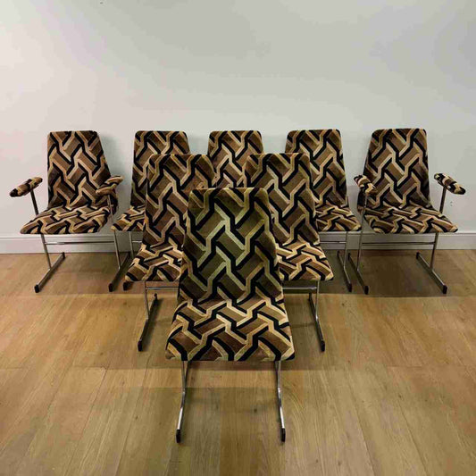 Set of 8 Lisse dining chairs by Pieff