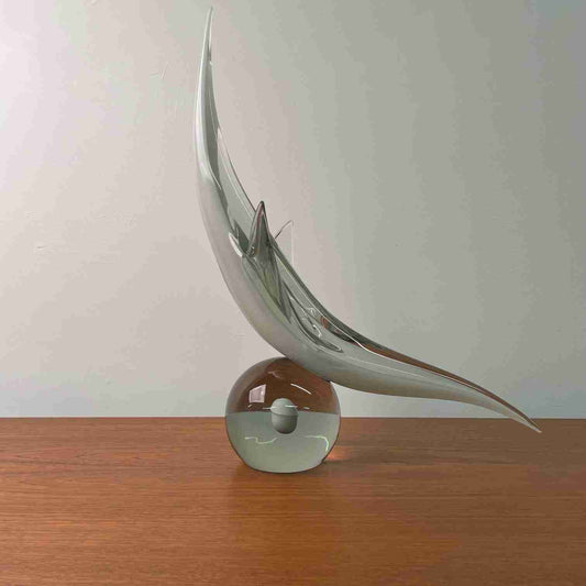 Glass fish sculpture by Pino Signoretto Murano Italy