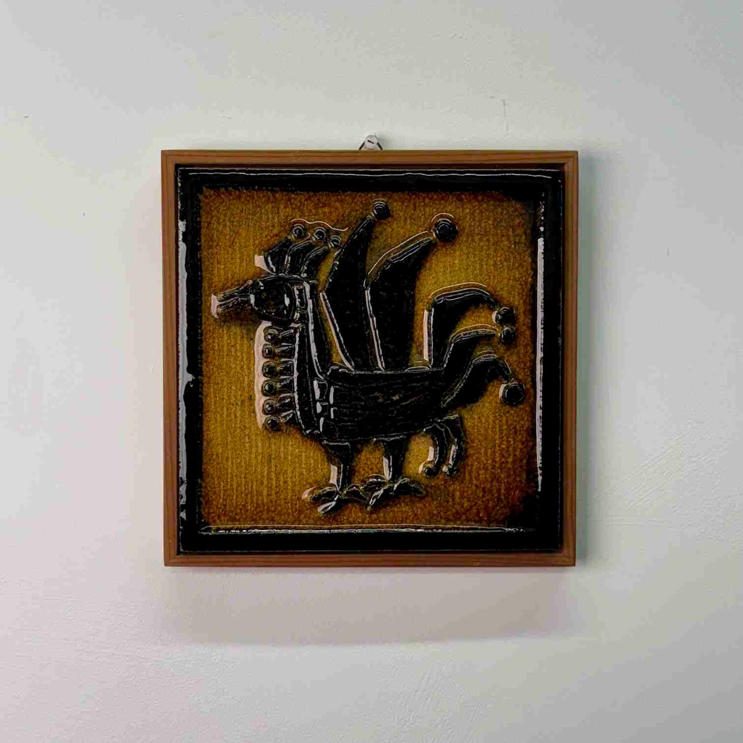 Stoneware Norway design wall plaque 1970s