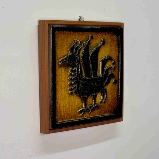 Stoneware Norway design wall plaque 1970s