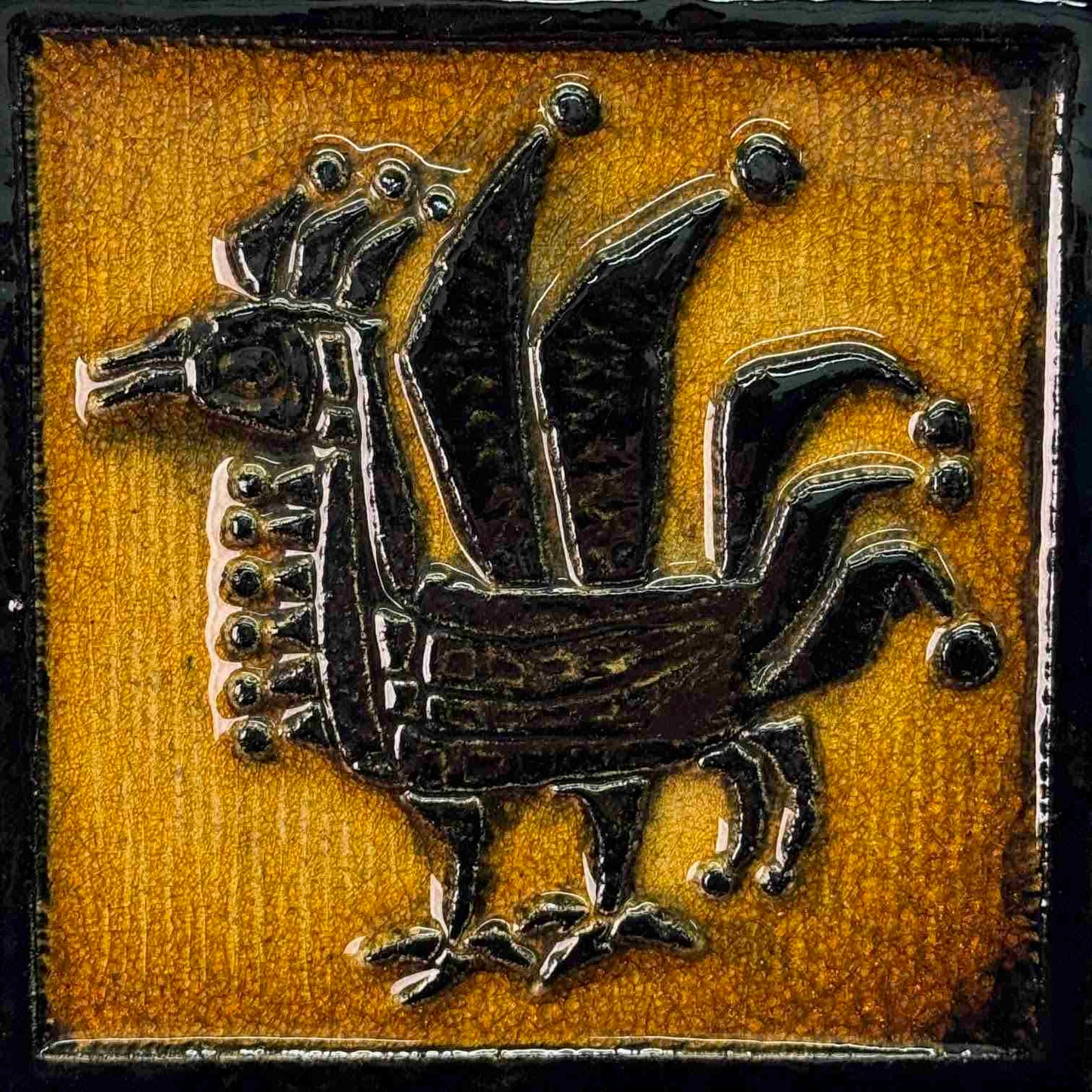 Stoneware Norway design wall plaque 1970s