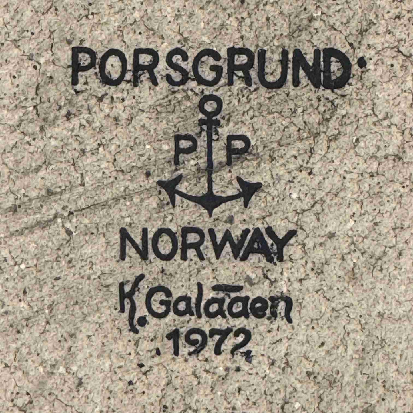 Stoneware Norway design wall plaque 1970s