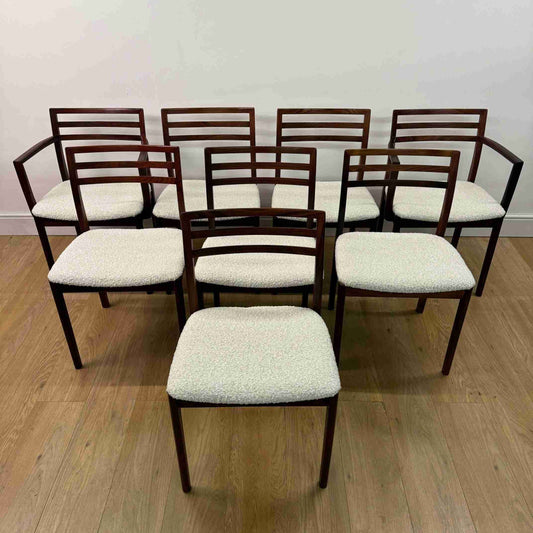 Set of 6 Rosewood dining chairs by Dyrlund Denmark