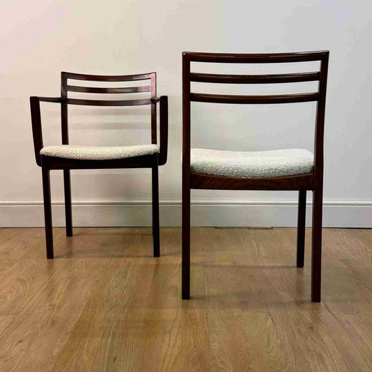 Set of 6 Rosewood dining chairs by Dyrlund Denmark