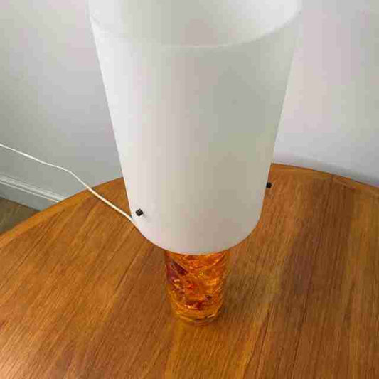 1970s orange Shatterline lamp