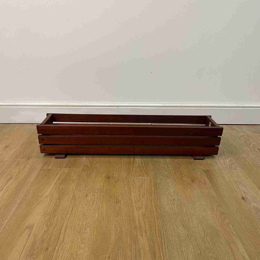 low 1960s slatted teak planter  by R A Lister