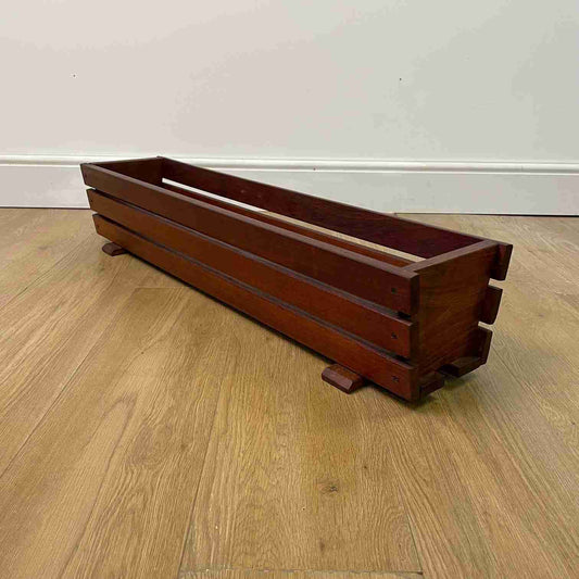low 1960s slatted teak planter  by R A Lister